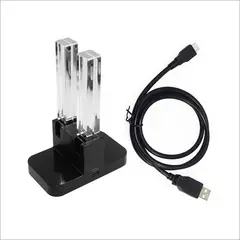 DOBE - Cargador para 4 Mandos SWITCH Luz LED TipoC Carga Rápida y Segura