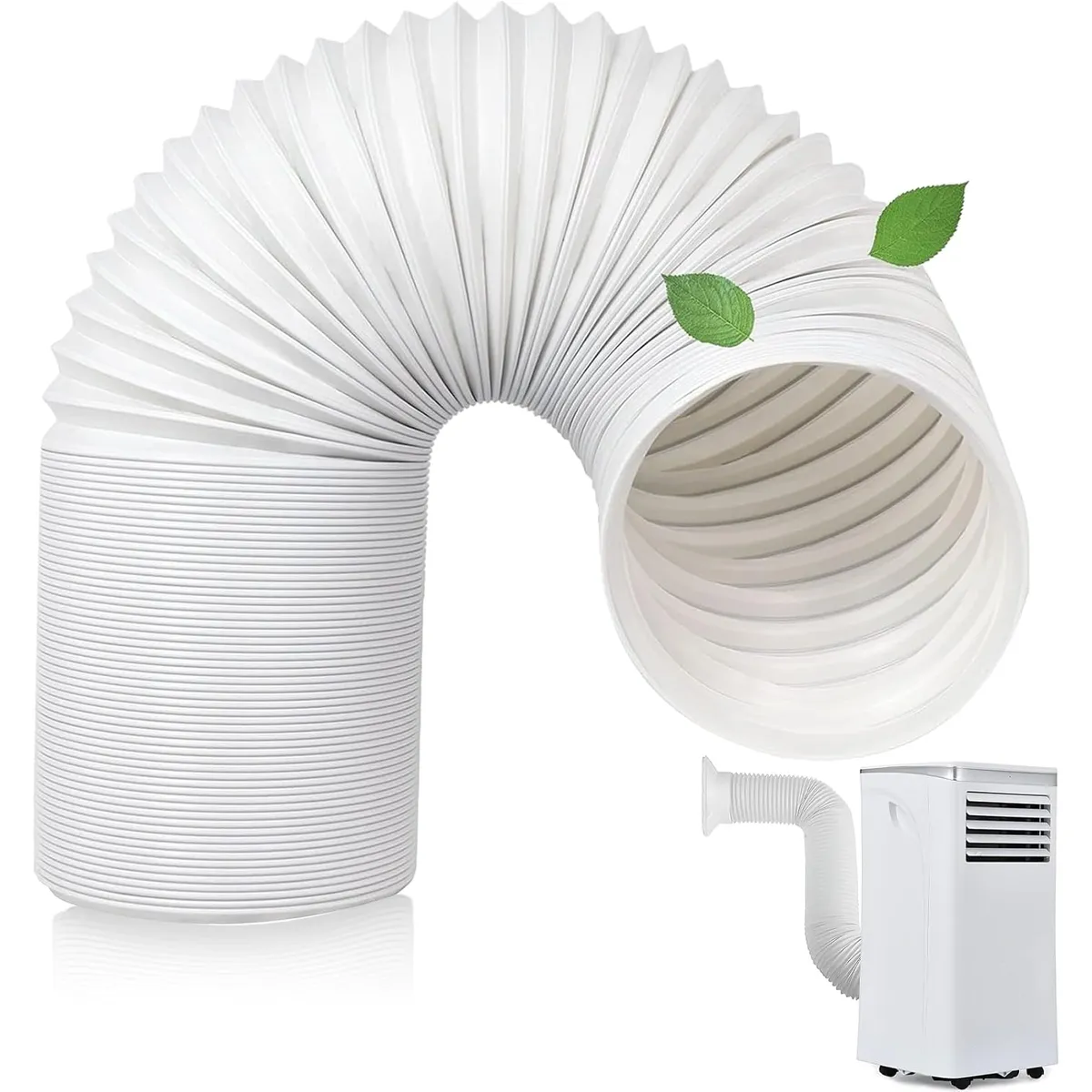 KUANGYE - Tubo O Manga Aire Acondicionado PP Portátil Universal 13cmx2M flexible C alambre