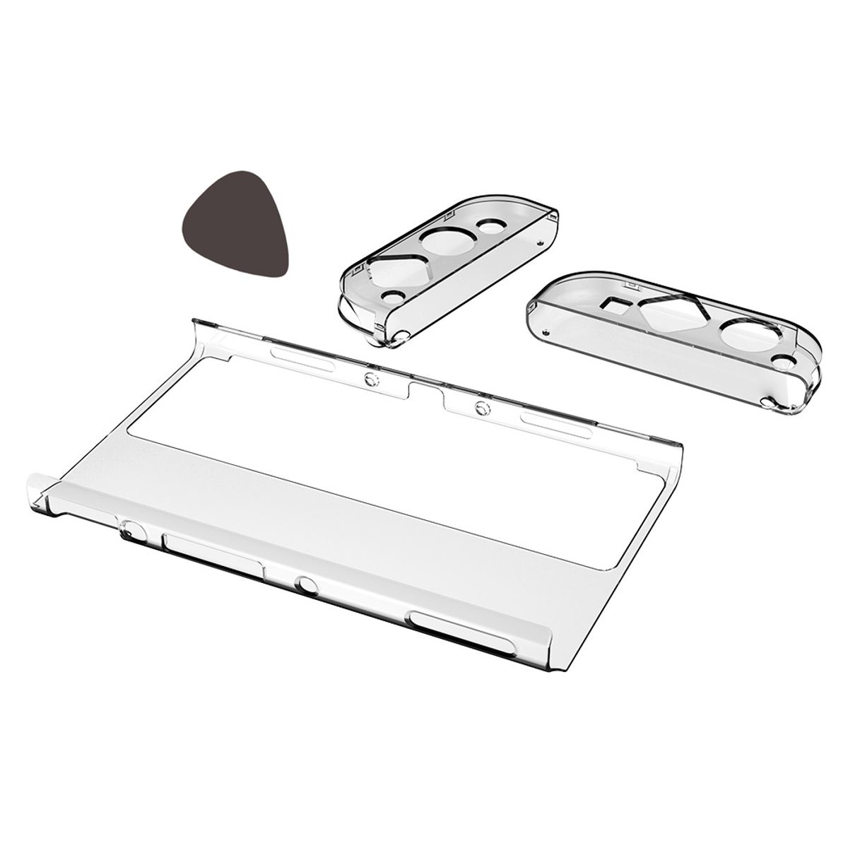 DOBE - DOBE Funda Cristal  para Switch OLED  Kit COMPLETO Protector  Carga SIN Quitar la Funda