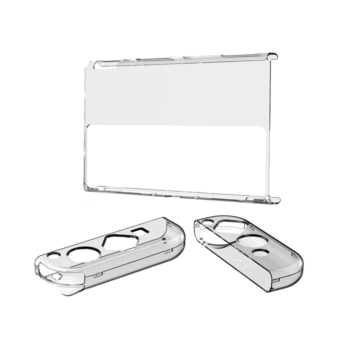 DOBE - DOBE Funda Cristal  para Switch OLED  Kit COMPLETO Protector  Carga SIN Quitar la Funda