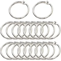 KUANGYE - Llavero Argolla Con Broche 100 Unidades 25 Mm - Plateado