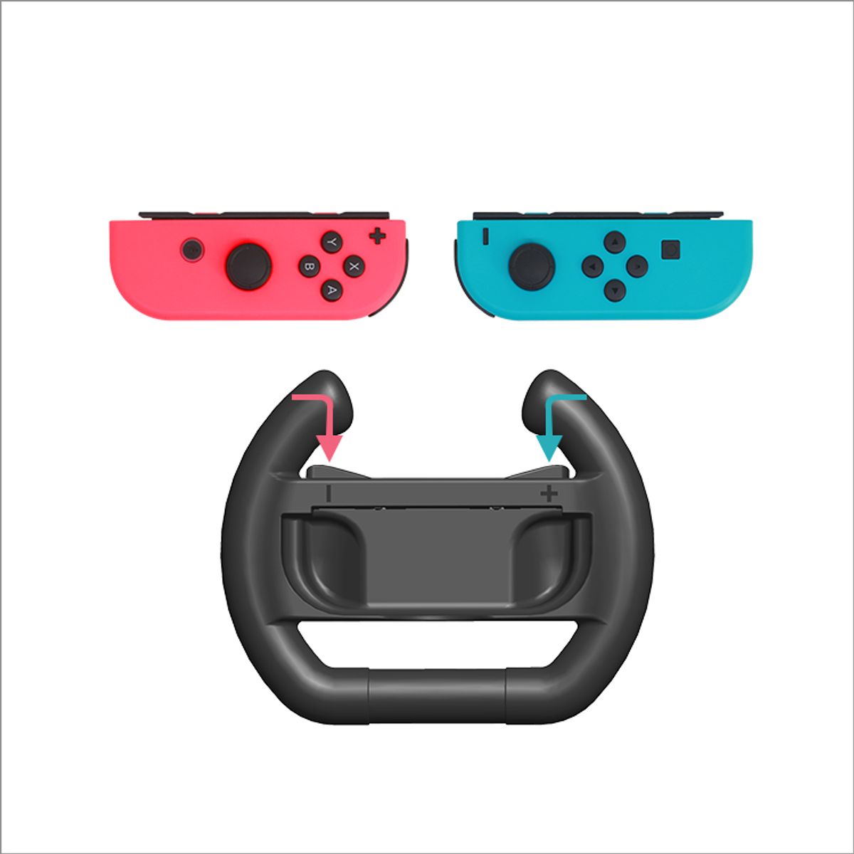 DOBE - DOBE Volantes  para Mandos Switch (2 Unidades)  Control Preciso, Múltiples Colores  ¡Mejora tu Carrera!