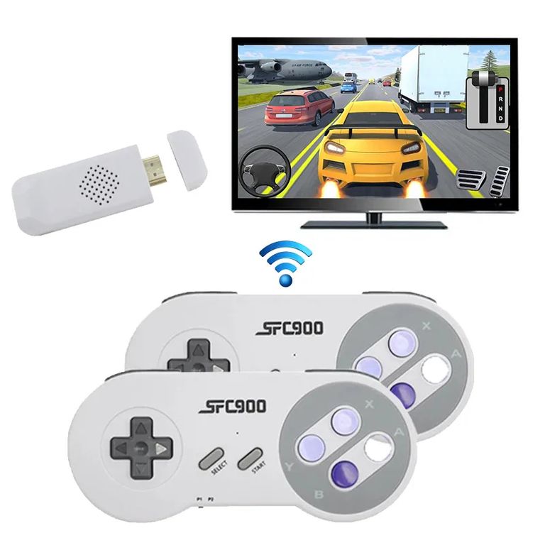 CORRERREY Consola De Juegos Inalámbrica Retro 2 4g 4700+ Integrados Para Snes Nes