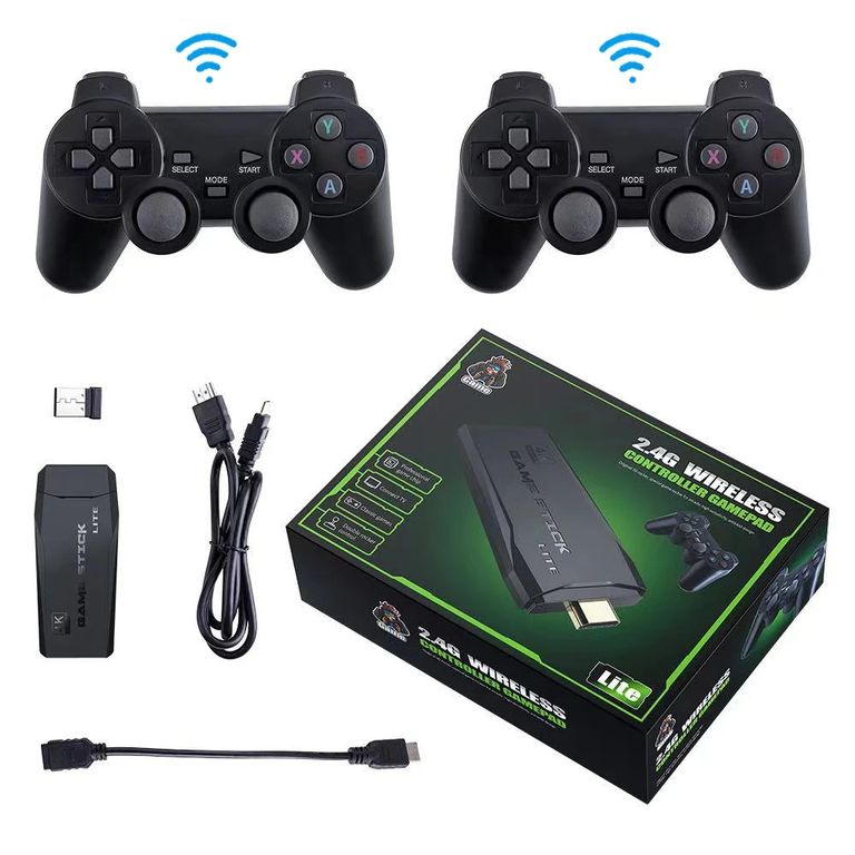 CORRERREY Consola Retro de Videojuegos 64GB 20000 Juegos+Controles Inalámbricos