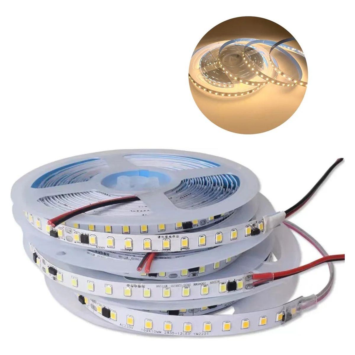 GENERICO - Rollo Cinta Tira Led 2835 10mts Facil Instalacion 220v