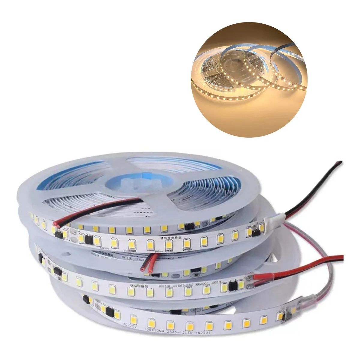 GENERICO - Rollo Cinta Tira Led 2835 10mts Facil Instalacion 220v
