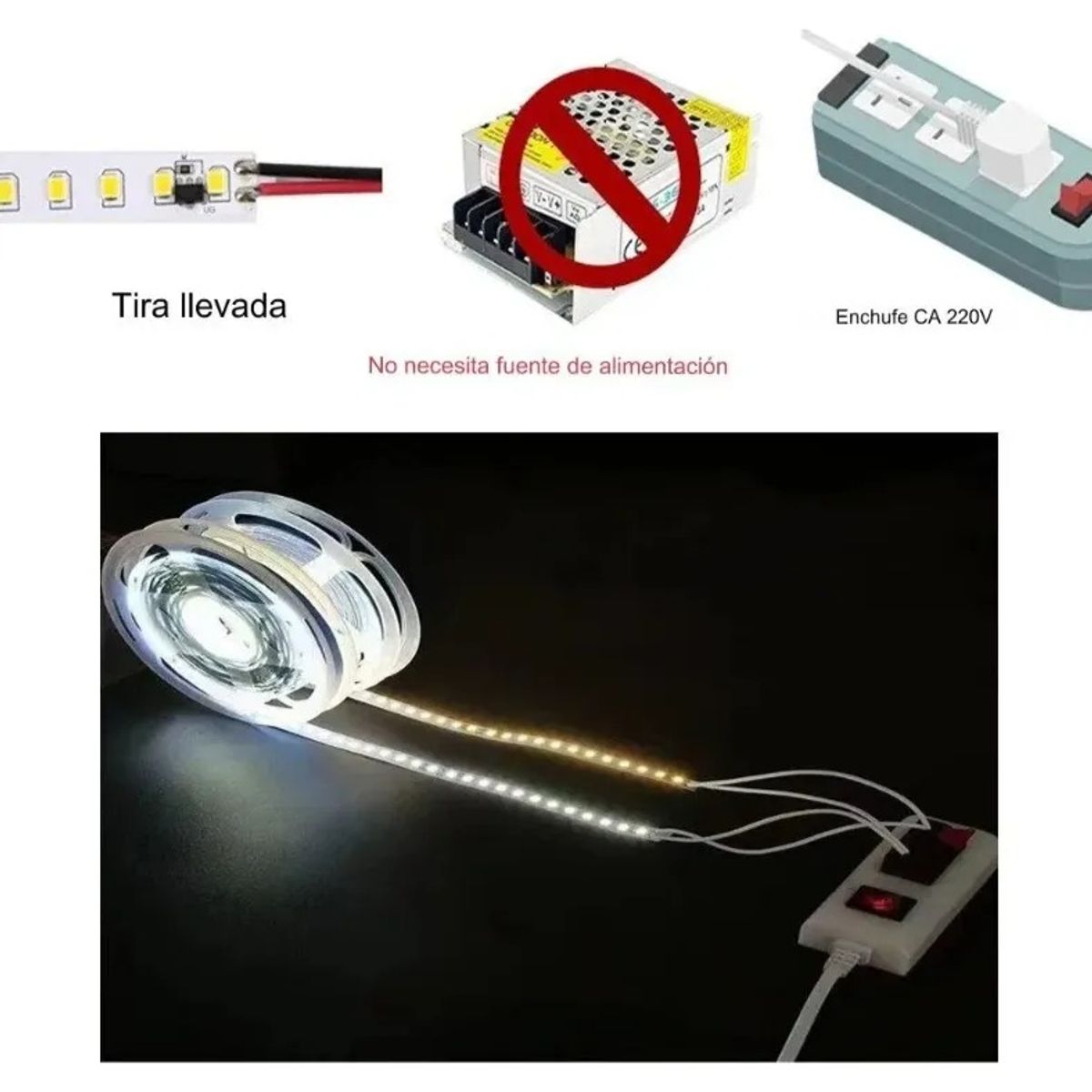 GENERICO - Rollo Cinta Tira Led 2835 10mts Facil Instalacion 220v