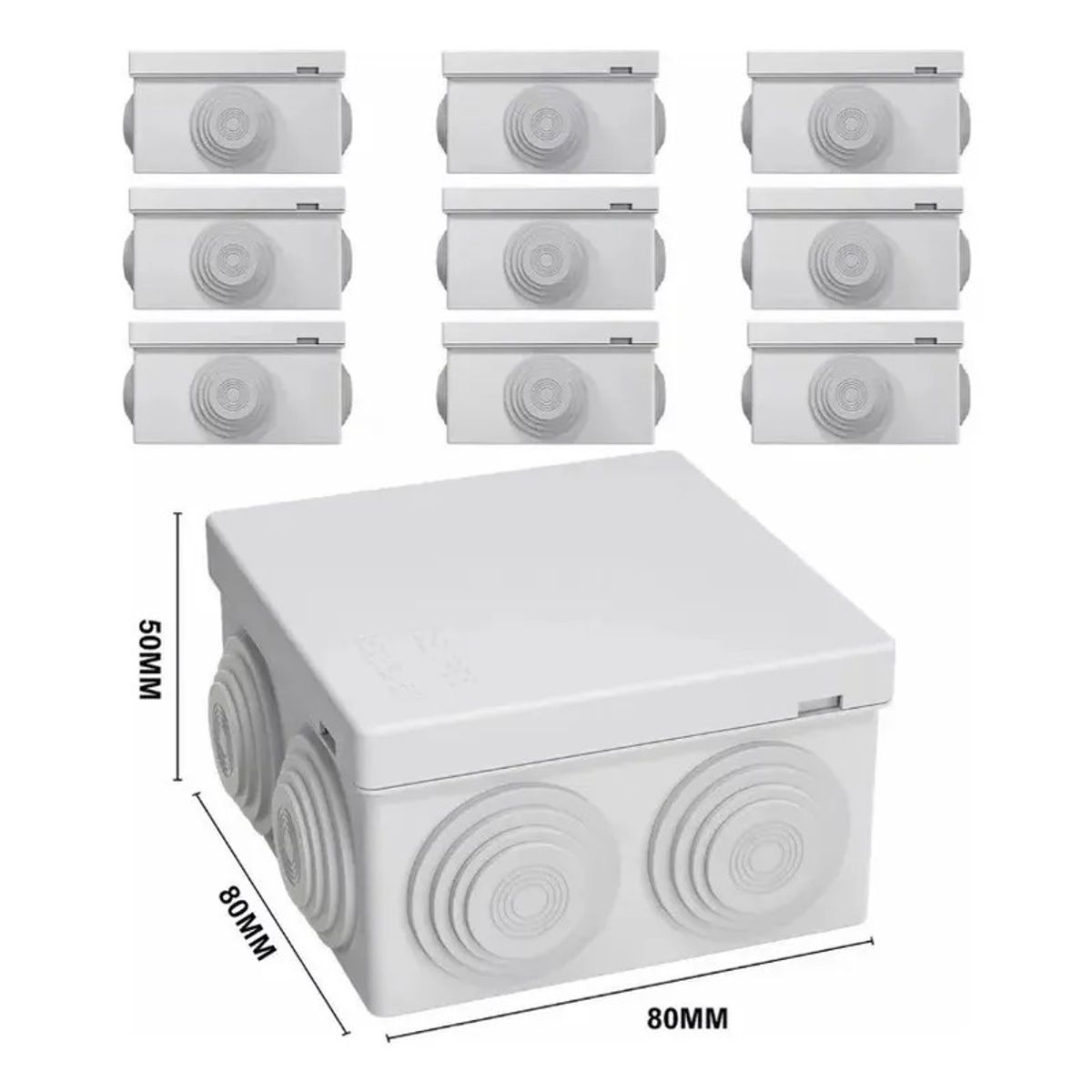 GENERICO - 10pcs Cajas Estancas Ip55 Para Conexiones En Exterior Cctv