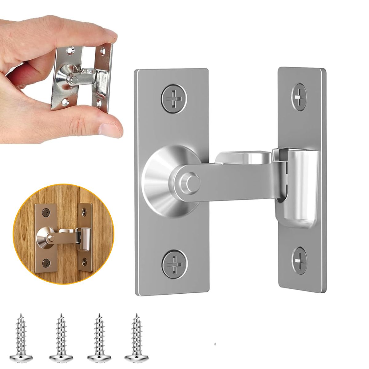 GENERICO - Pasador Cerrojo De La Puerta 90 Grados Para Puertas Armarios