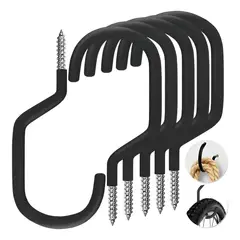 GENERICO - 10pcs Negro Ganchos Para Colgar Bicicletas 15x7cm Metal