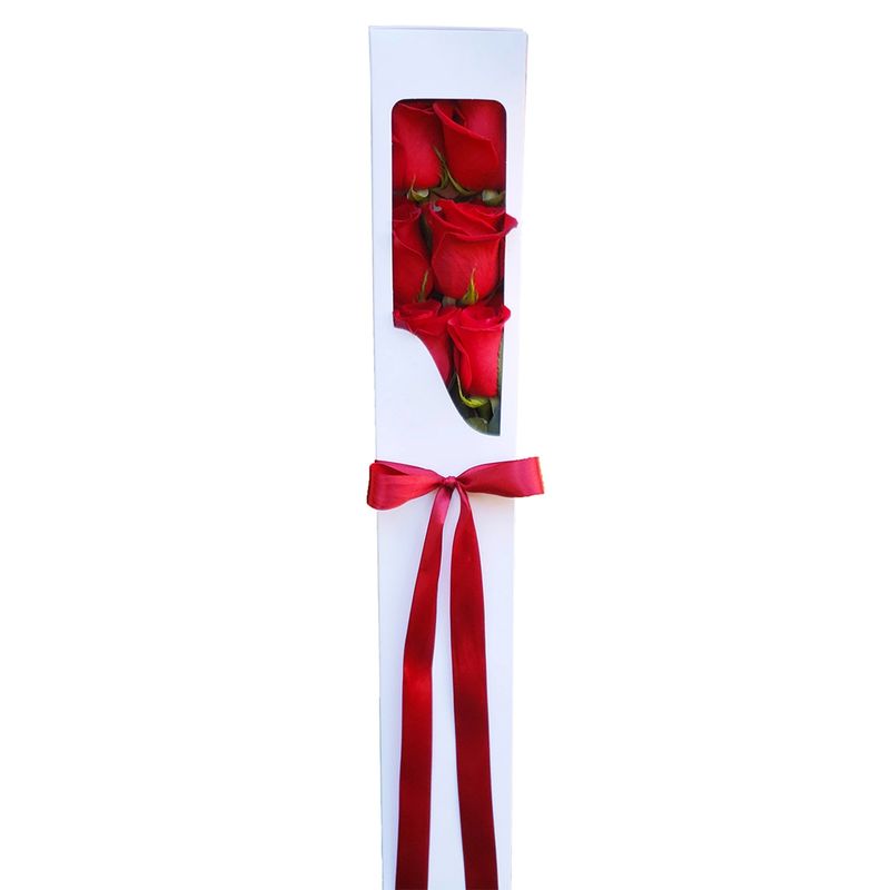 REGALAR FLORES - Caja 6 Rosas Rojas Regalar Flores