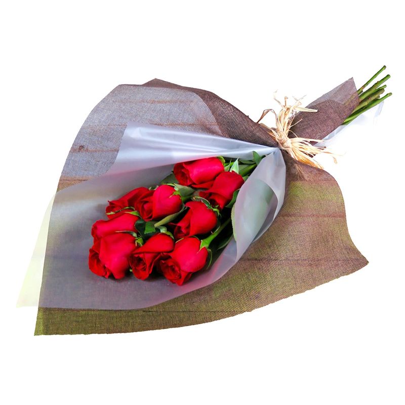 REGALAR FLORES - Ramo 10 Rosas Rojas Regalar Flores