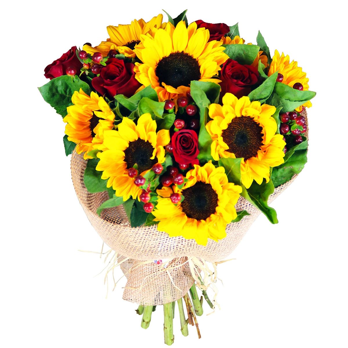 REGALAR FLORES - Ramo Girasoles Y Rosas Regalar Flores