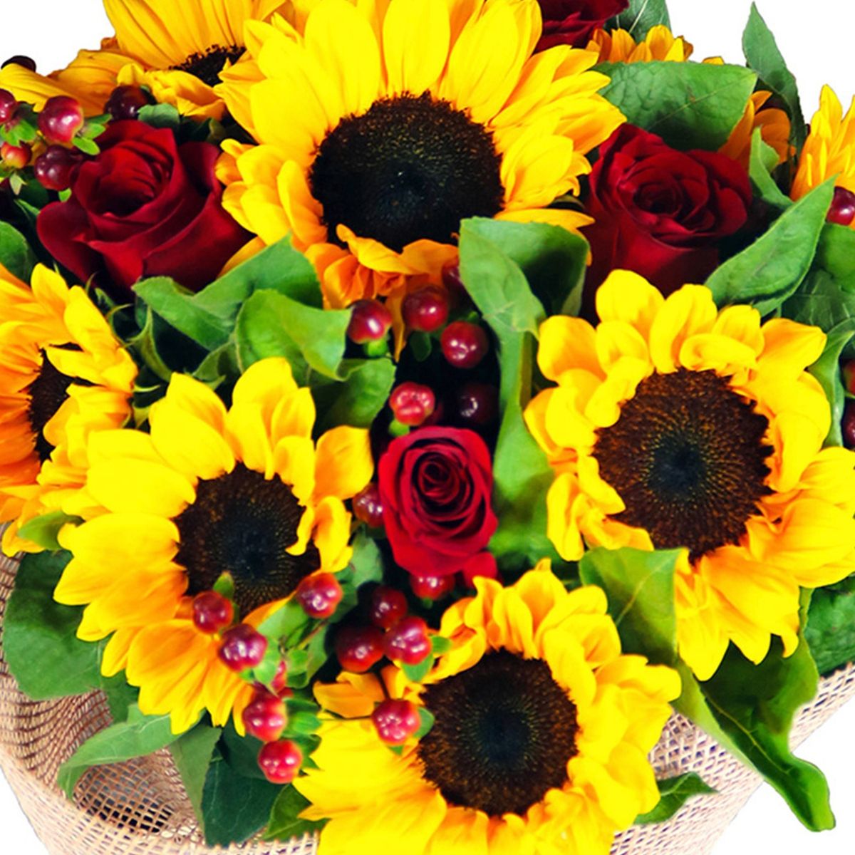 REGALAR FLORES - Ramo Girasoles Y Rosas Regalar Flores