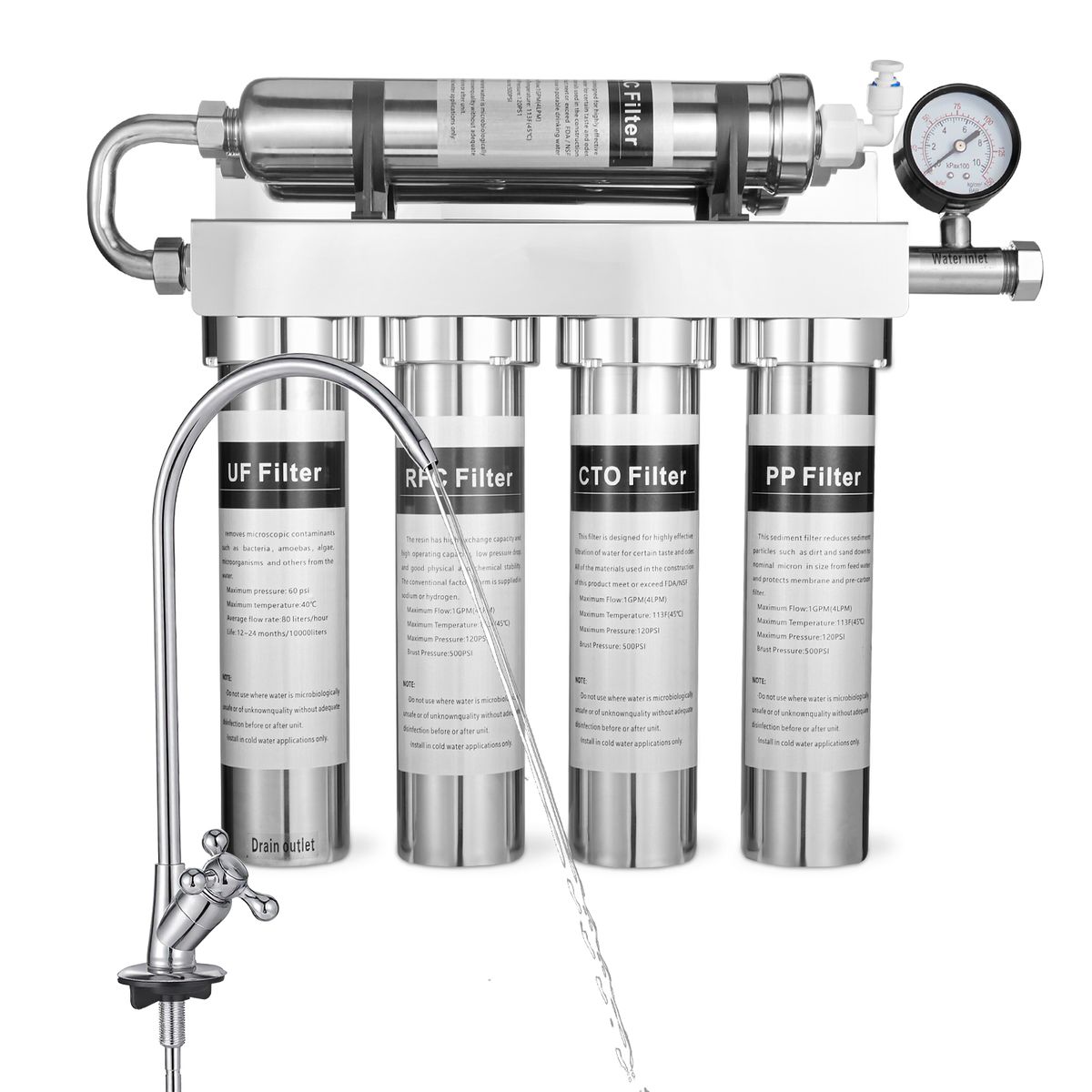BLUEDREAMER - Osmosis Inversa 5 Etapas,Sistema de Osmosis Inversa,Filtro Osmosis Inversa