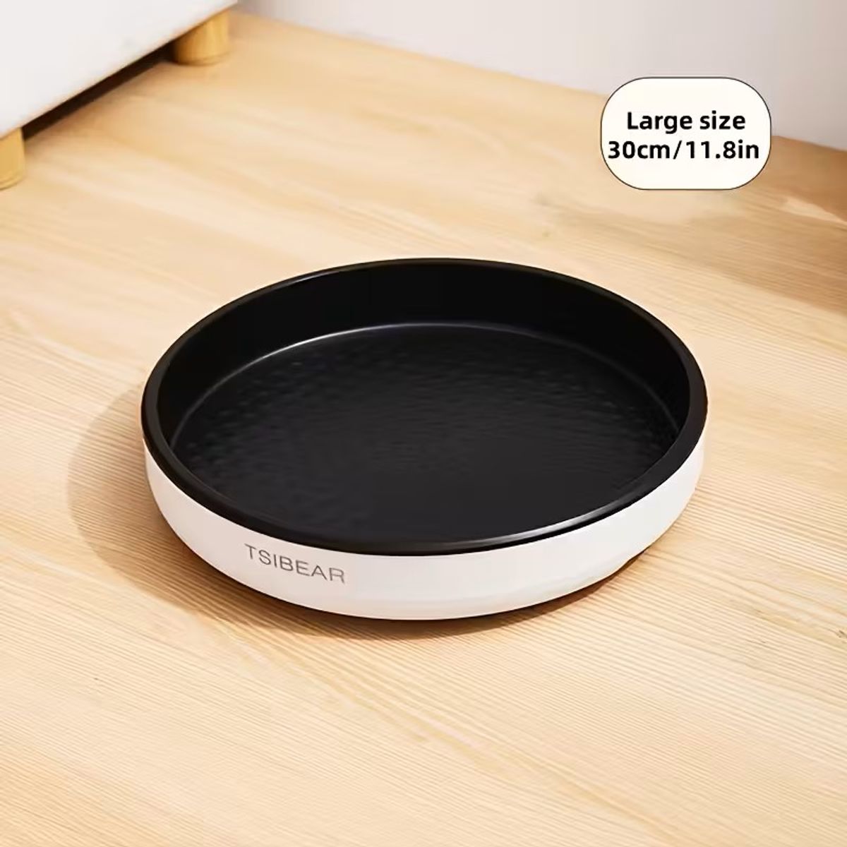 GENERICO - Estante Giratorio 360° 2 en 1 - Cocina/Dormitorio-Negro-30cm