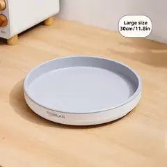 GENERICO - Estante Giratorio 360° 2 en 1 - Cocina/Dormitorio-Gris-30cm