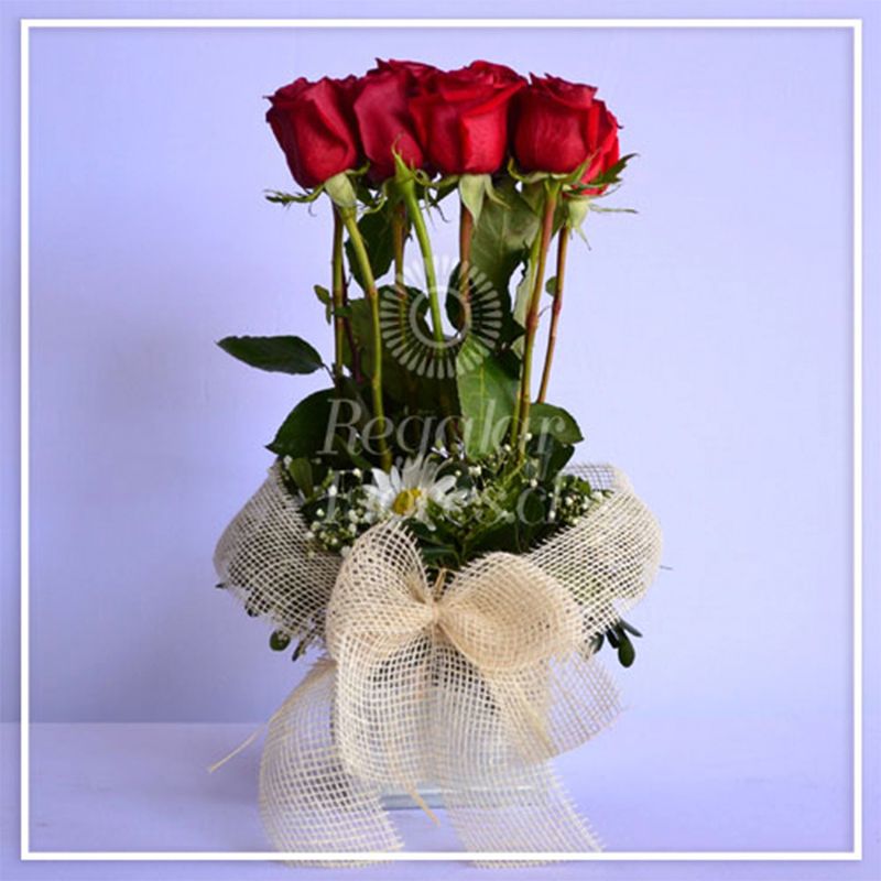 REGALAR FLORES - Arreglo De 12 Rosas Rojas Regalar Flores