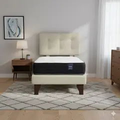 GAEX - Cama Europea 1.5 Plaza 190 Respaldo Berna