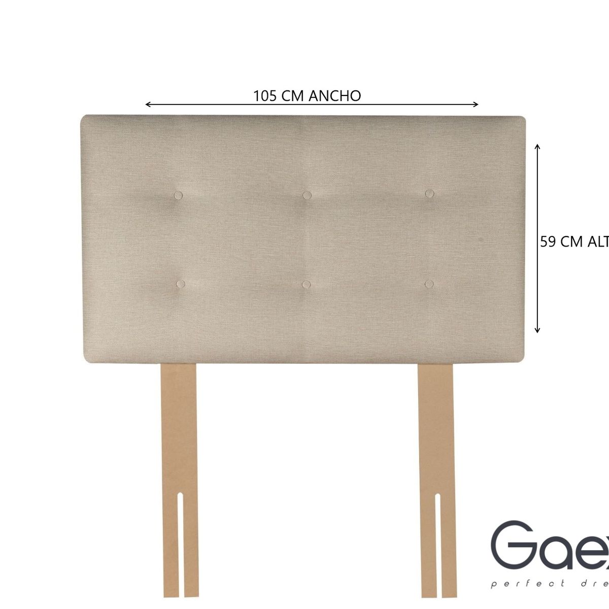 GAEX - Cama Europea 1.5 Plaza 190 Respaldo Berna