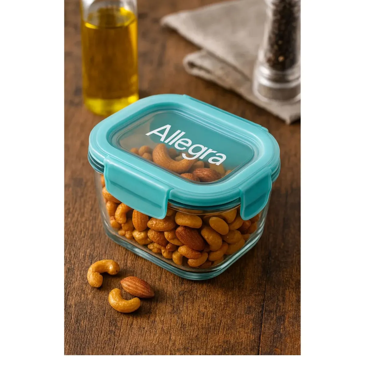 ALLEGRA - Pack 6 Potes Pequeños / Mini Taper De Vidrio Hermeticos 150cc