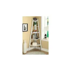 GENERICO - Organizador Esquinero Estante Librero 5 Niveles Blanco