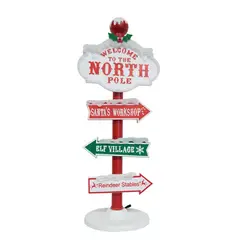WAKESHOME - Señal Navideña Welcome To The North Pole - Letrero
