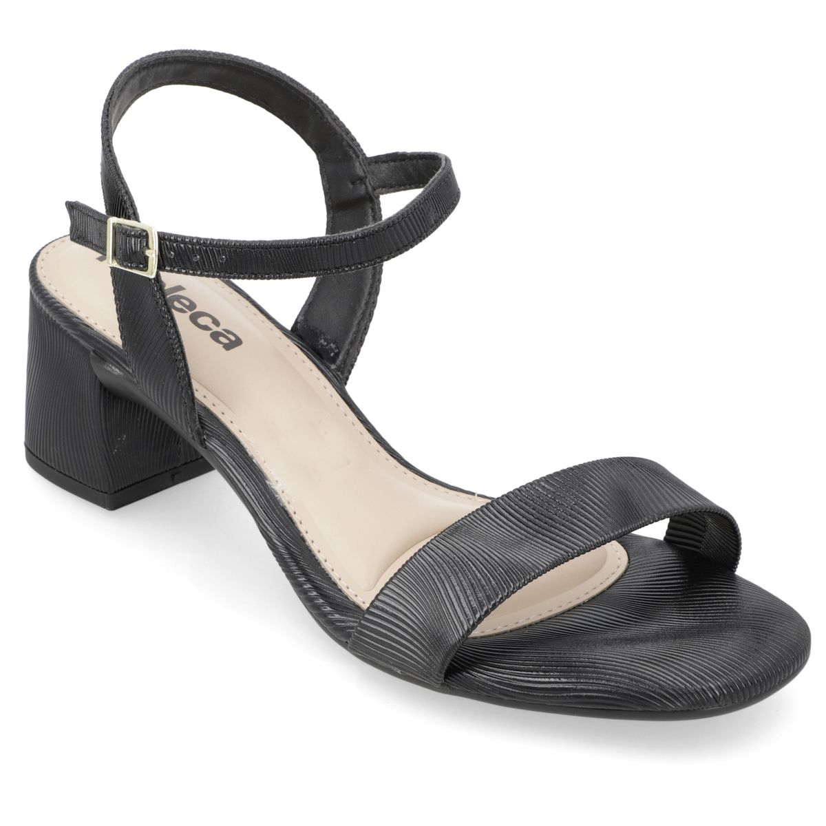 MOLECA - Sandalia Taco Ancho 7 cm Moleca Negro