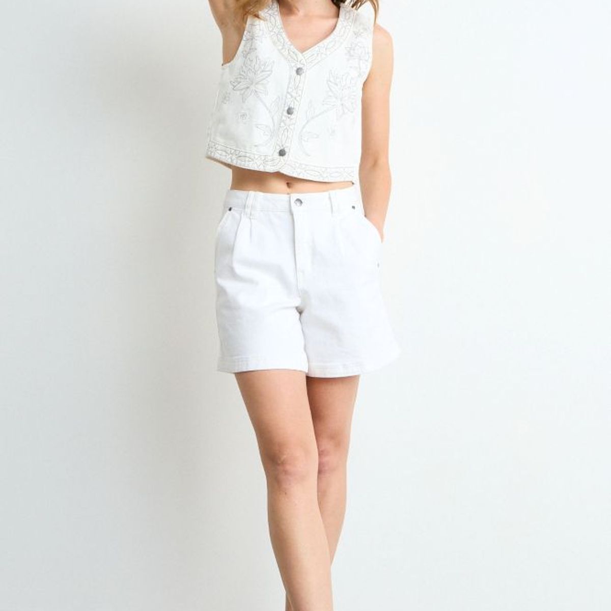 IO - Short Mezclilla Mujer Crudo Io