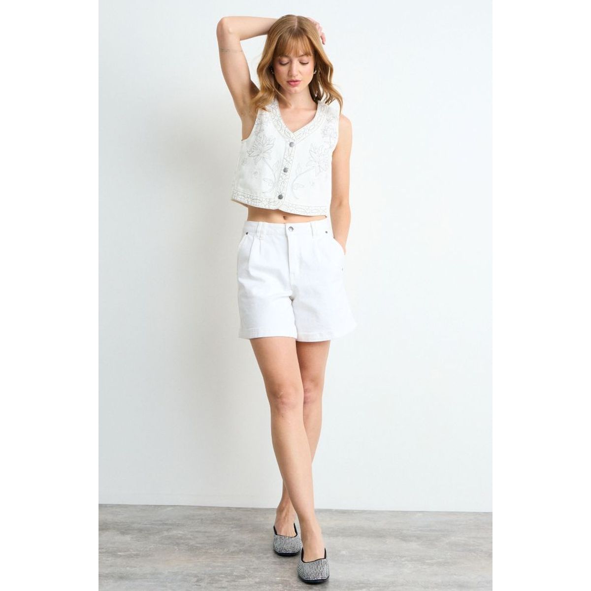 IO - Short Mezclilla Mujer Crudo Io