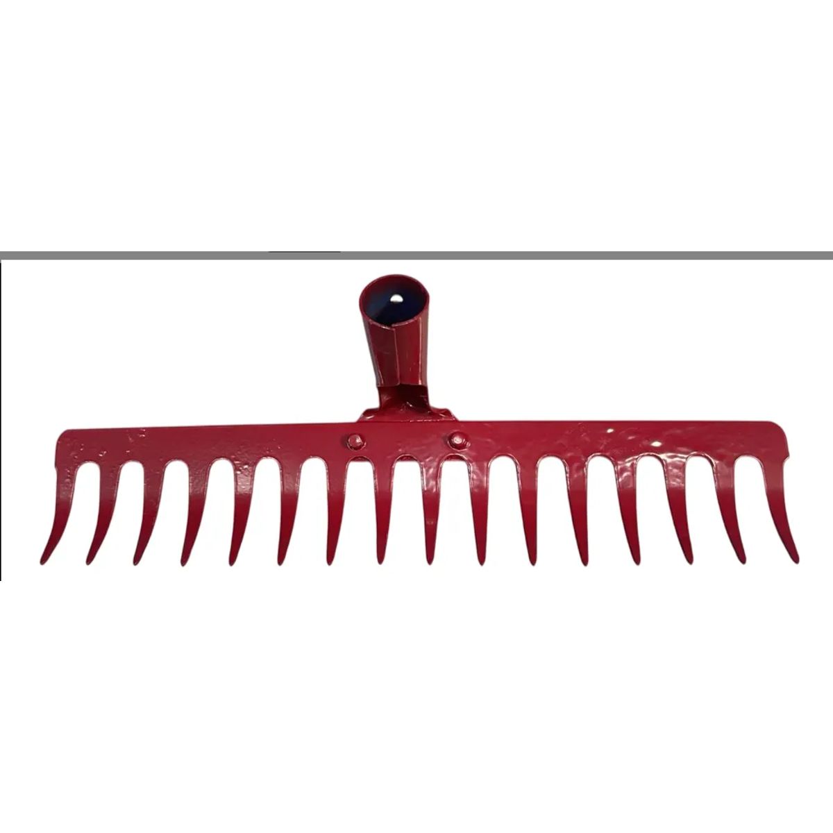 GENERICO - Rastrillo Metálico Recto 40cm 16 Dientes Para Jardinería