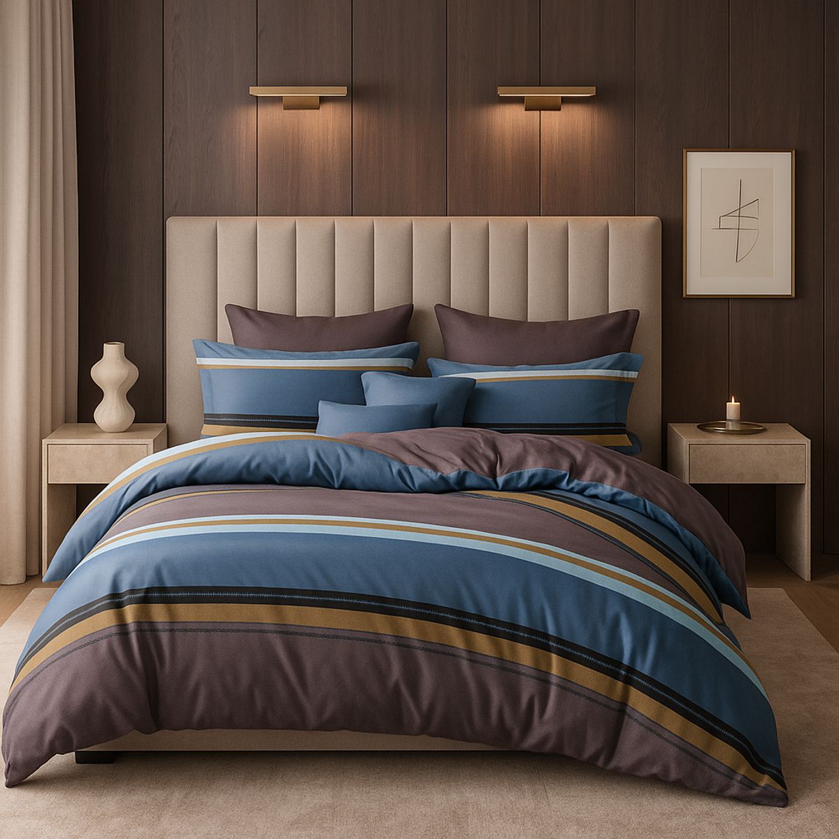 ARMONIA - Sábana 2½ Plazas 800 Hilos Diseño Americano 838C