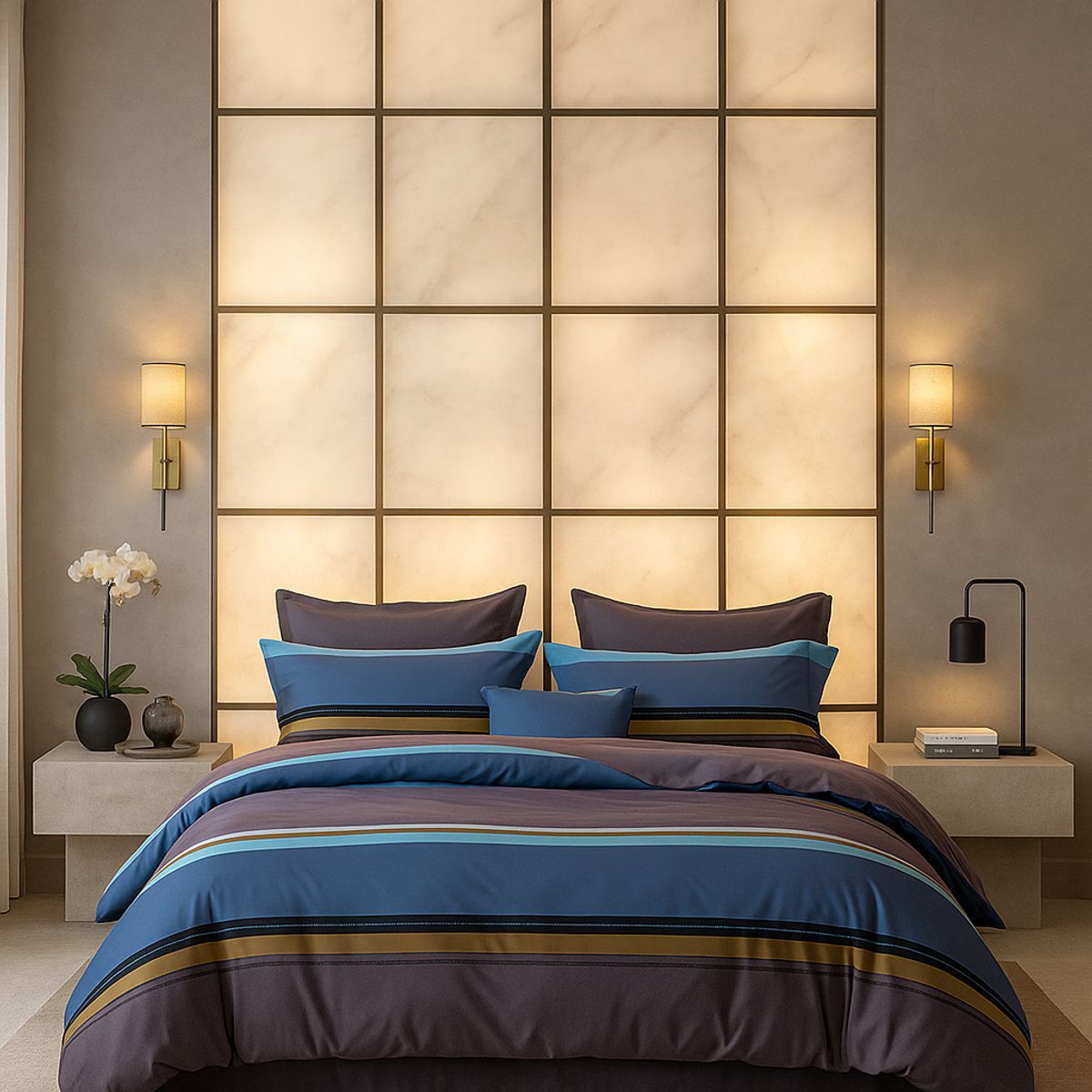 ARMONIA - Sábana King 800 Hilos Diseño Americano 840 7EF