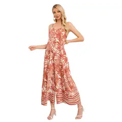 LOOK SHOP - Enterito Palazzo Mujer Con Tirantes Ajustables Y Bolsillos 3353