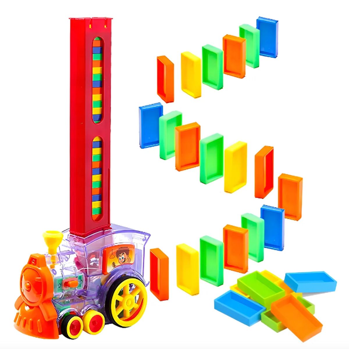 GENERICO - Tren Domino Automático Ficha Juguete Niño Coche