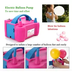 GENERICO - Inflador Globos Eléctrico Con 2 Inyectores