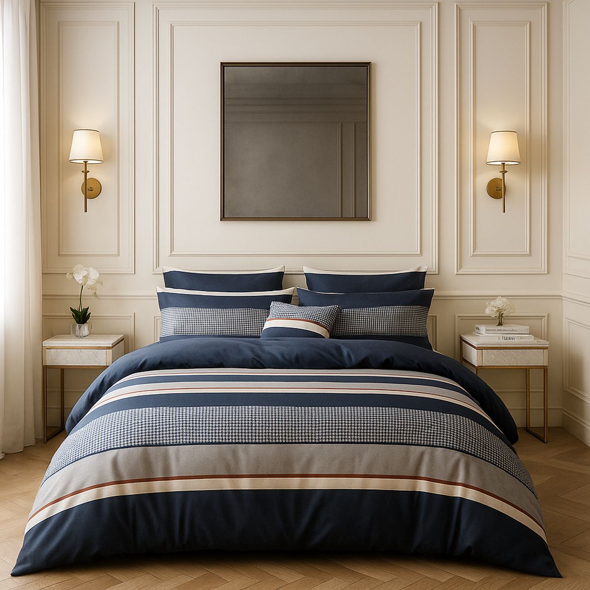 ARMONIA - Sábana 1½ 800 Hilos Diseño Americano 840J 7EF