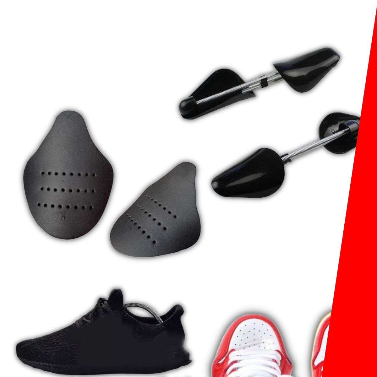 TECNOPALACE - PACK Shield Protector Anti-arruga Goma + Hormador Para Zapatillas