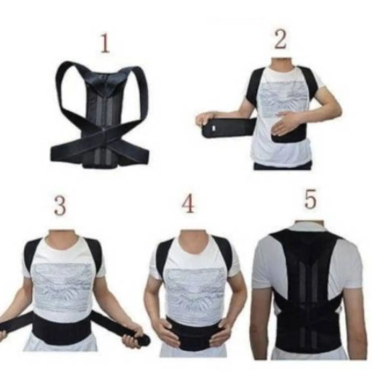 GENERICO - Corrector de Postura Soporte Lumbar - Magnetoterapia - Tallas XXL
