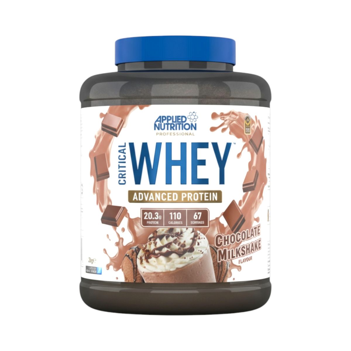 APPLIED NUTRITION - PROTEINA CRITICAL WHEY 2KG 67 SV CHOCOLATE MILKSHAKE - APPLIED NUTRITION