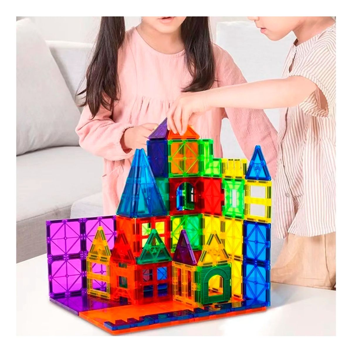 HOMEBRANDT - Bloques Magnéticos Juego De Construccion 3d 60pzs