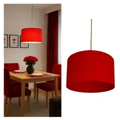 CAROLD STEVENS - Lámpara Colgante Tambor Rojo