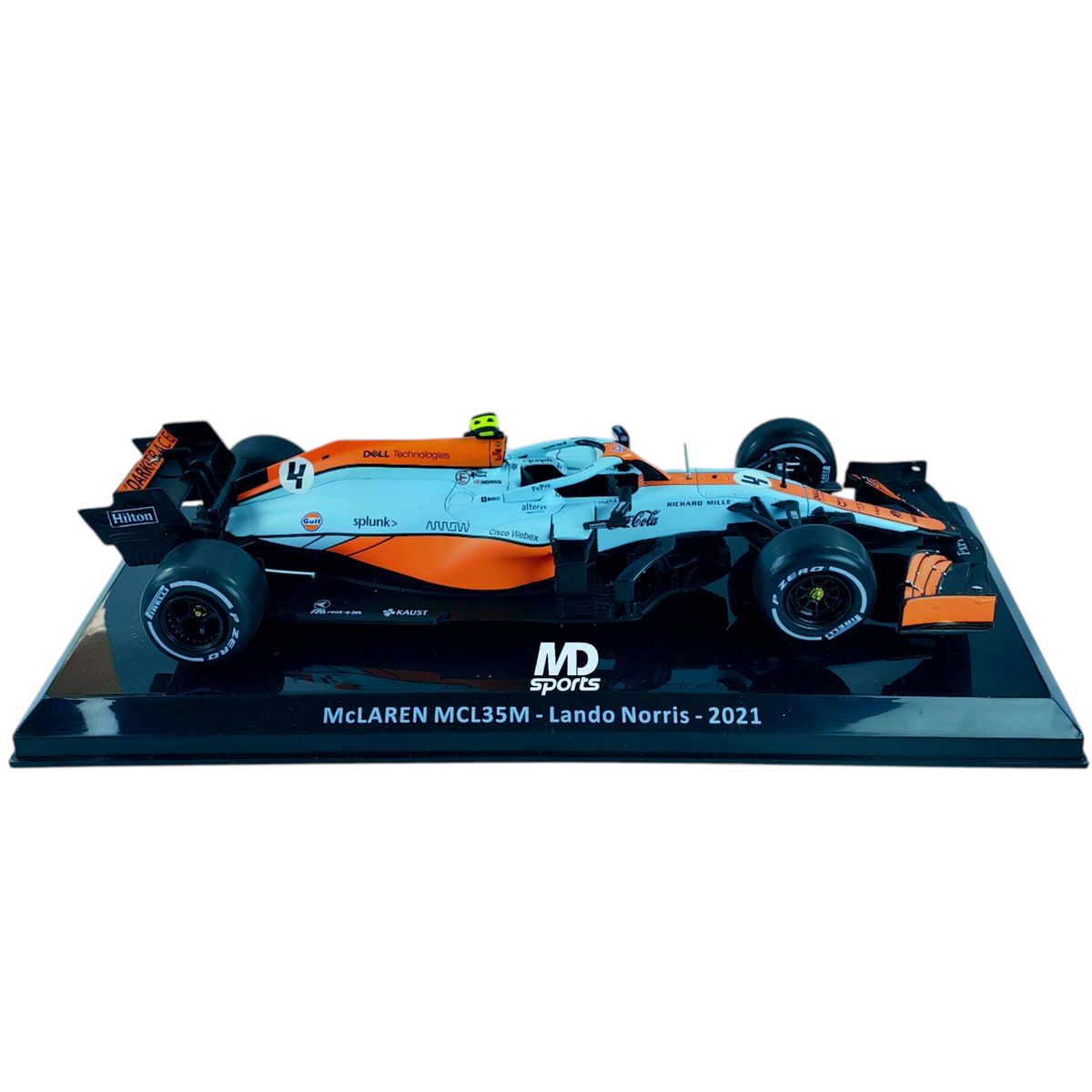 FORMULA 1 - Auto F1 Mclaren MCL35M GP Monaco 2021 Lando Norris Caja Normal 1.24