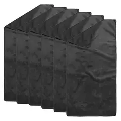 GENERICO - PACK 6 TOALLAS NEGRA PELUQUERIA HOTEL BARBERIA SPA GYM 77*41 cm