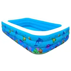 PUNTO STORE - Piscina Inflable Rectangular 180x140cms ¡Diversión Total - PS