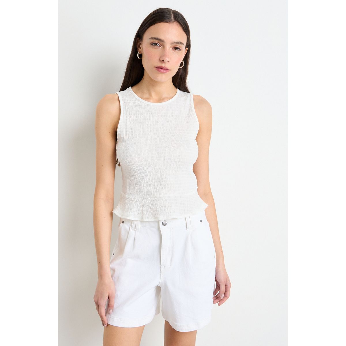 IO - Polera Lisa Mujer Crudo Io