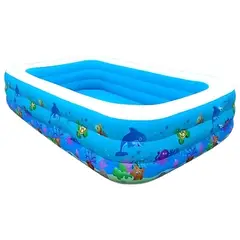 PUNTO STORE - Piscina Inflable Rectangular 150x100cms ¡Diversión Segura - PS