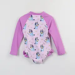 BLUEY - Traje de baño entero Niña Morado Full Print