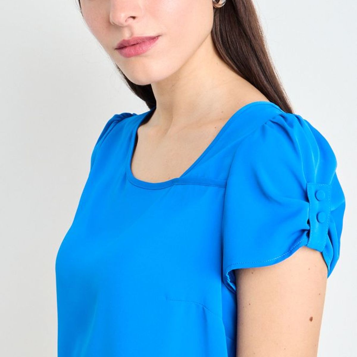 IO - Blusa Lisa Mujer Azul Io