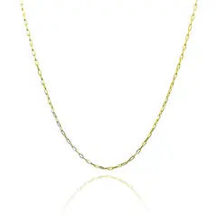 COGGIOLA - Cadena Eslabón Fino Alargado 60cm Enchapado Oro 18K